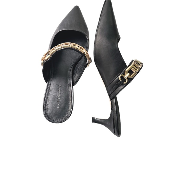 Sanctuary Black Pointed Toe  Embellished Pumps Size 8.5 M - Picture 10 of 11